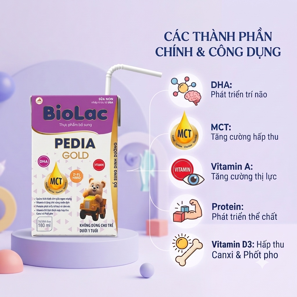 Sữa Biolac Pedia Gold 180ml