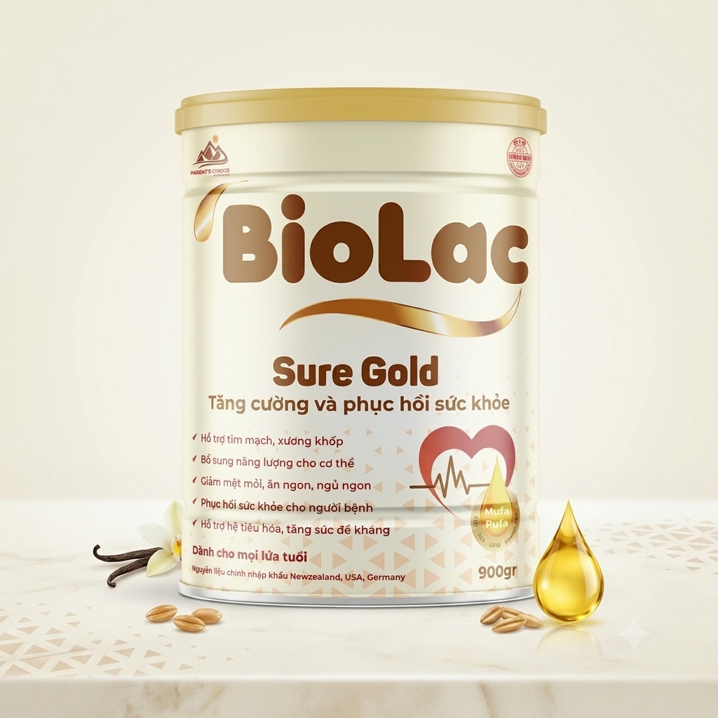 Sữa Biolac Sure Gold 900g