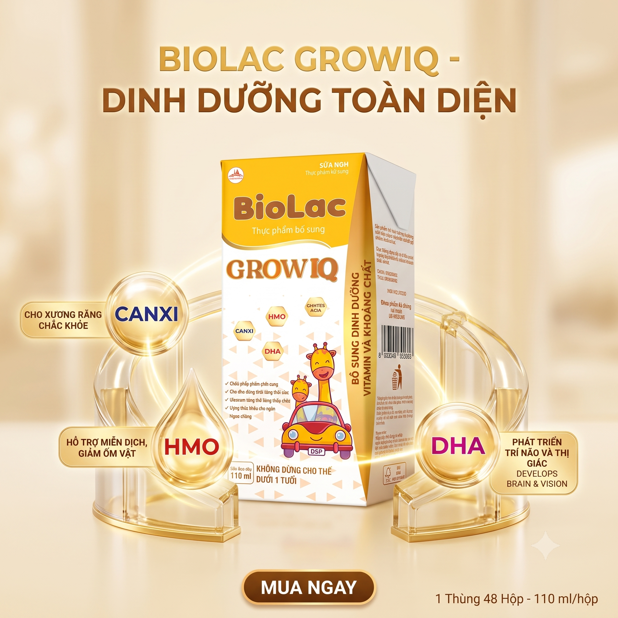 Sữa Biolac Grow IQ 110ml