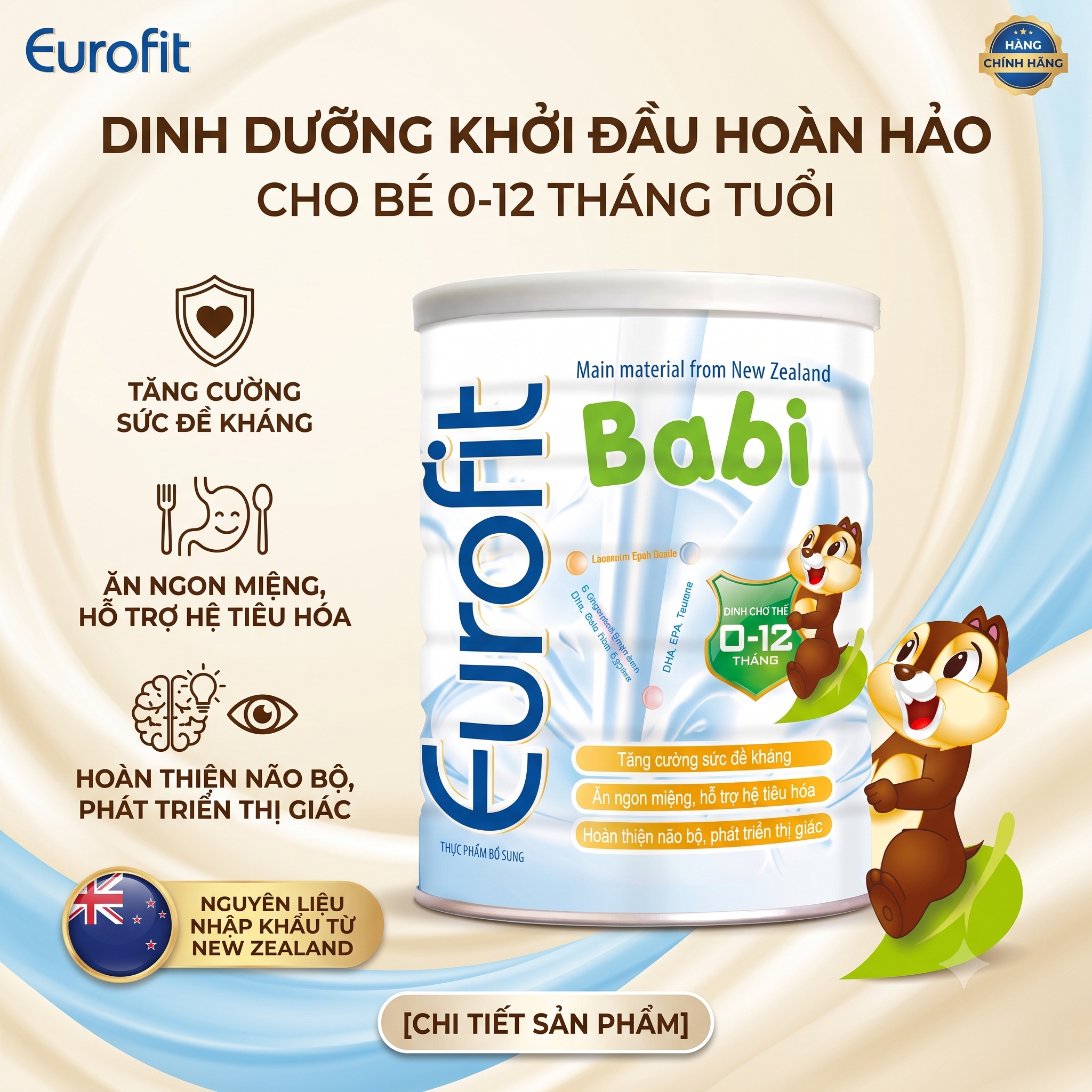 Sữa Bột Dinh Dưỡng Eurofit Baby 900g