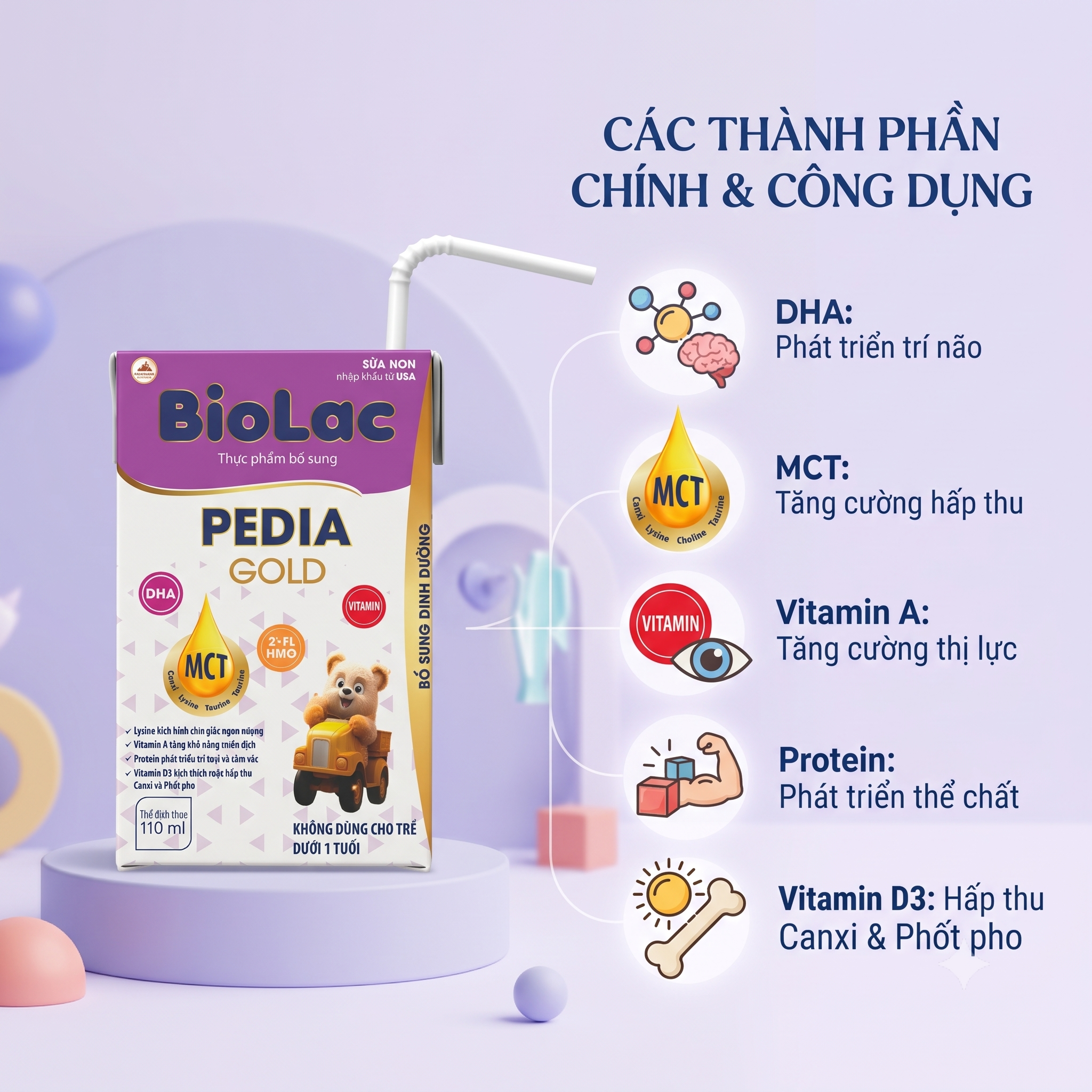 Sữa Biolac Pedia Gold 110ml
